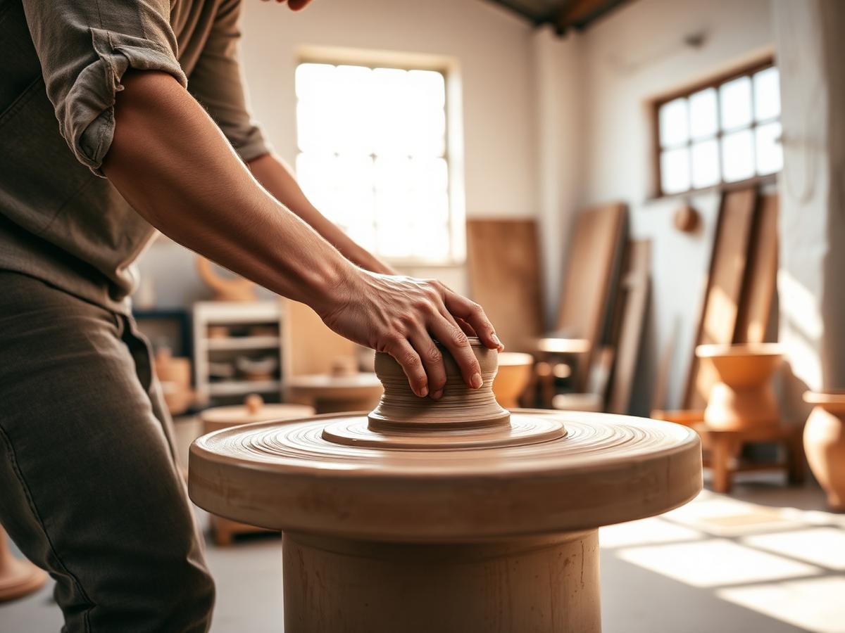 A ceramics studio in the Warehouse Arts District
